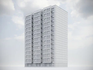 Modern Residential Building 018 3D Model