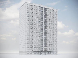 Modern Residential Building 018 3D Model