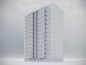 Modern Residential Building 018 3D Model