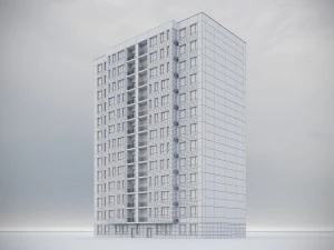Modern Residential Building 018 3D Model