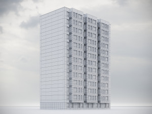 Modern Residential Building 018 3D Model