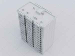 Modern Residential Building 018 3D Model