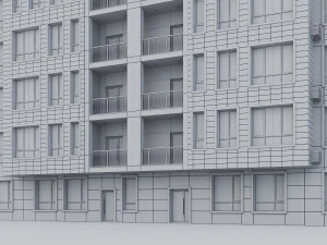 Modern Residential Building 018 3D Model