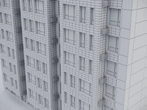 Modern Residential Building 018 3D Model