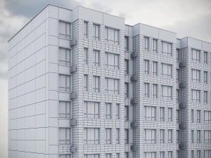 Modern Residential Building 018 3D Model