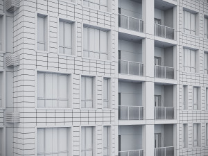 Modern Residential Building 018 3D Model