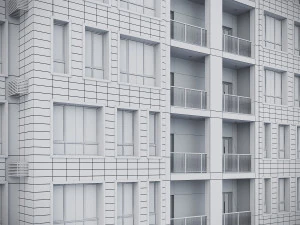 Modern Residential Building 018 3D Model