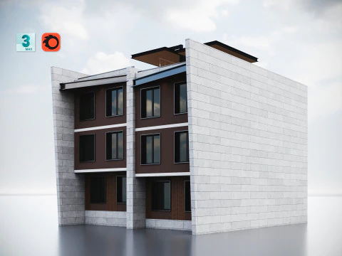 Modern Konut Binası 017 3D Model
