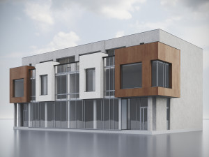 Modern Residential Building 016 Modello 3D