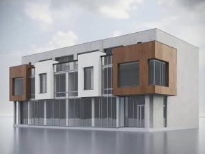 Modern Residential Building 016 3D Model