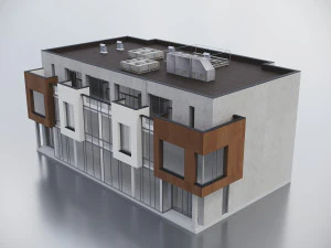 Modern Residential Building 016 3D Model