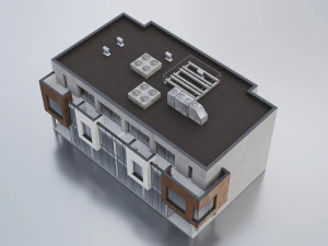 Modern Residential Building 016 3D Model