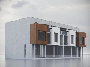 Modern Residential Building 016 3D Model