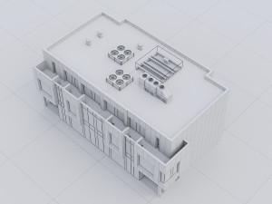 Modern Residential Building 016 Modello 3D