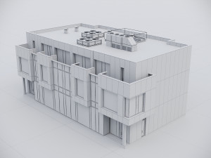 Modern Residential Building 016 Modello 3D