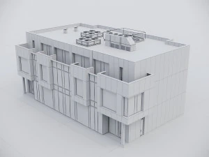 Modern Residential Building 016 3D Model