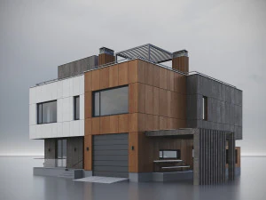 Modern Residential Building 015 3D Model