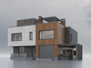 Modern Residential Building 015 3D Model