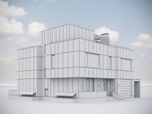 Modern Residential Building 015 3D Model