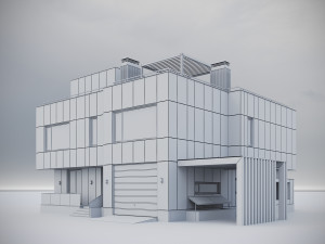 Modern Residential Building 015 3D Model