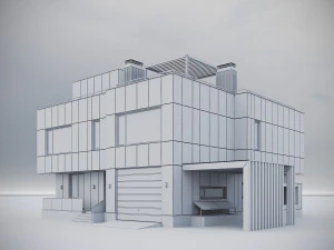 Modern Residential Building 015 3D Model