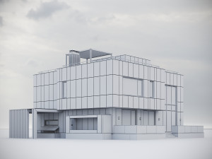Modern Residential Building 015 3D Model