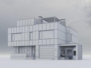 Modern Residential Building 015 3D Model