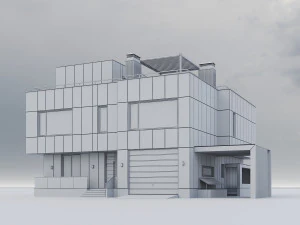 Modern Residential Building 015 3D Model