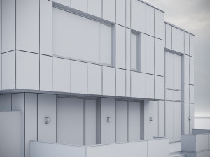 Modern Residential Building 015 3D Model
