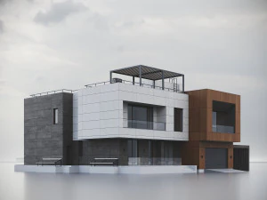Modern Residential Building 014 3D Model