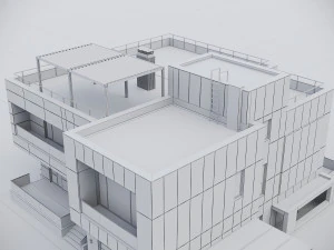 Modern Residential Building 014 3D Model