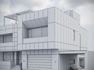 Modern Residential Building 014 3D Model
