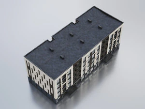 Modern Residential Building 013 3D Model