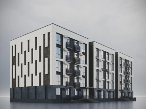 Modern Residential Building 013 3D Model
