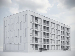 Modern Residential Building 013 3D Model