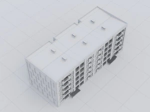 Modern Residential Building 013 3D Model