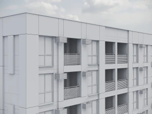Modern Residential Building 013 3D Model
