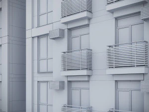 Modern Residential Building 013 3D Model