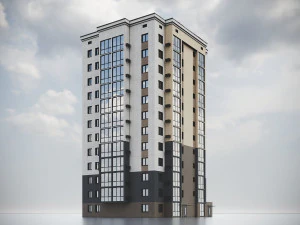 Modern Residential Building 010 3D Model