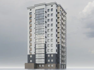 Modern Residential Building 010 3D Model