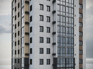 Modern Residential Building 010 3D Model