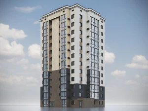 Modern Residential Building 010 3D Model
