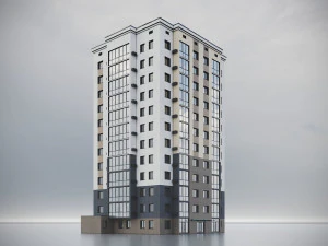 Modern Residential Building 010 3D Model