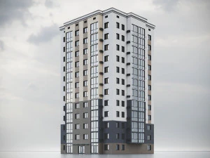 Modern Residential Building 010 3D Model