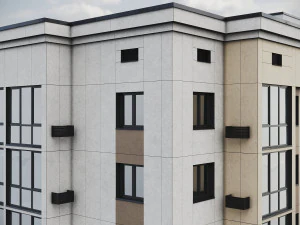 Modern Residential Building 010 3D Model