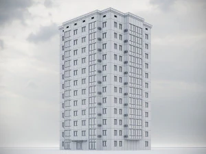Modern Residential Building 010 3D Model