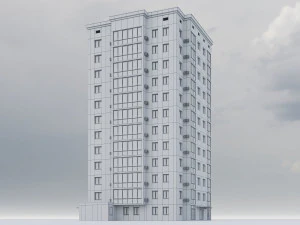 Modern Residential Building 010 3D Model