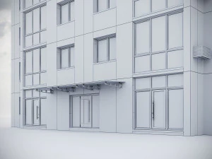 Modern Residential Building 010 3D Model