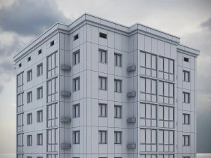 Modern Residential Building 010 3D Model