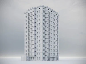Modern Residential Building 010 3D Model